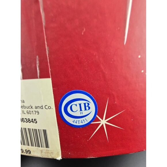 Vintage Sears Hand painted Christmas Tree Appetizer Plates Set 4 Wish for Joy - Picture 8 of 8